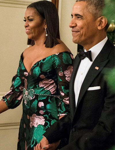Michelle Obama wearing Yoko London pearl earrings