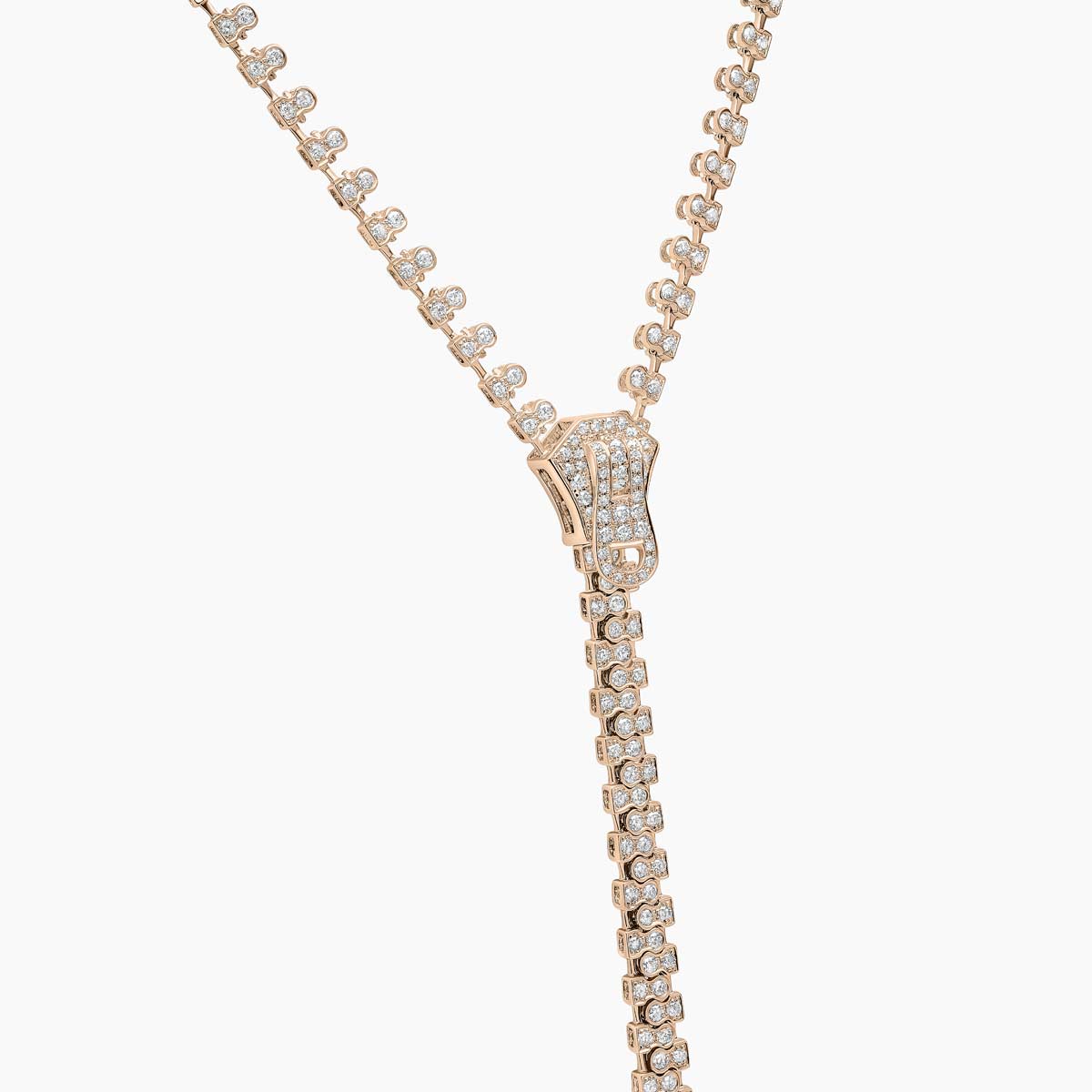 Eternity Zyyp 18K Rose Gold South Sea Pearl and Diamond Necklace