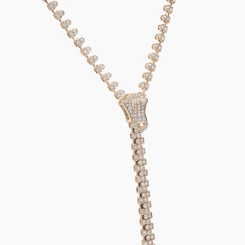 Eternity Zyyp 18K Rose Gold South Sea Pearl and Diamond Necklace
