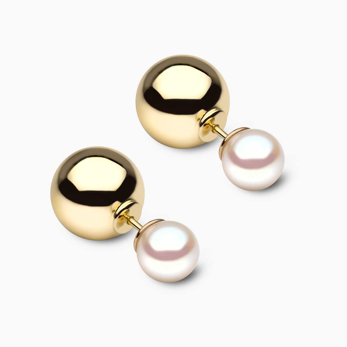 Yellow Gold / White Japanese Akoya