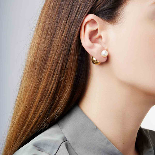 Yellow Gold / White Japanese Akoya