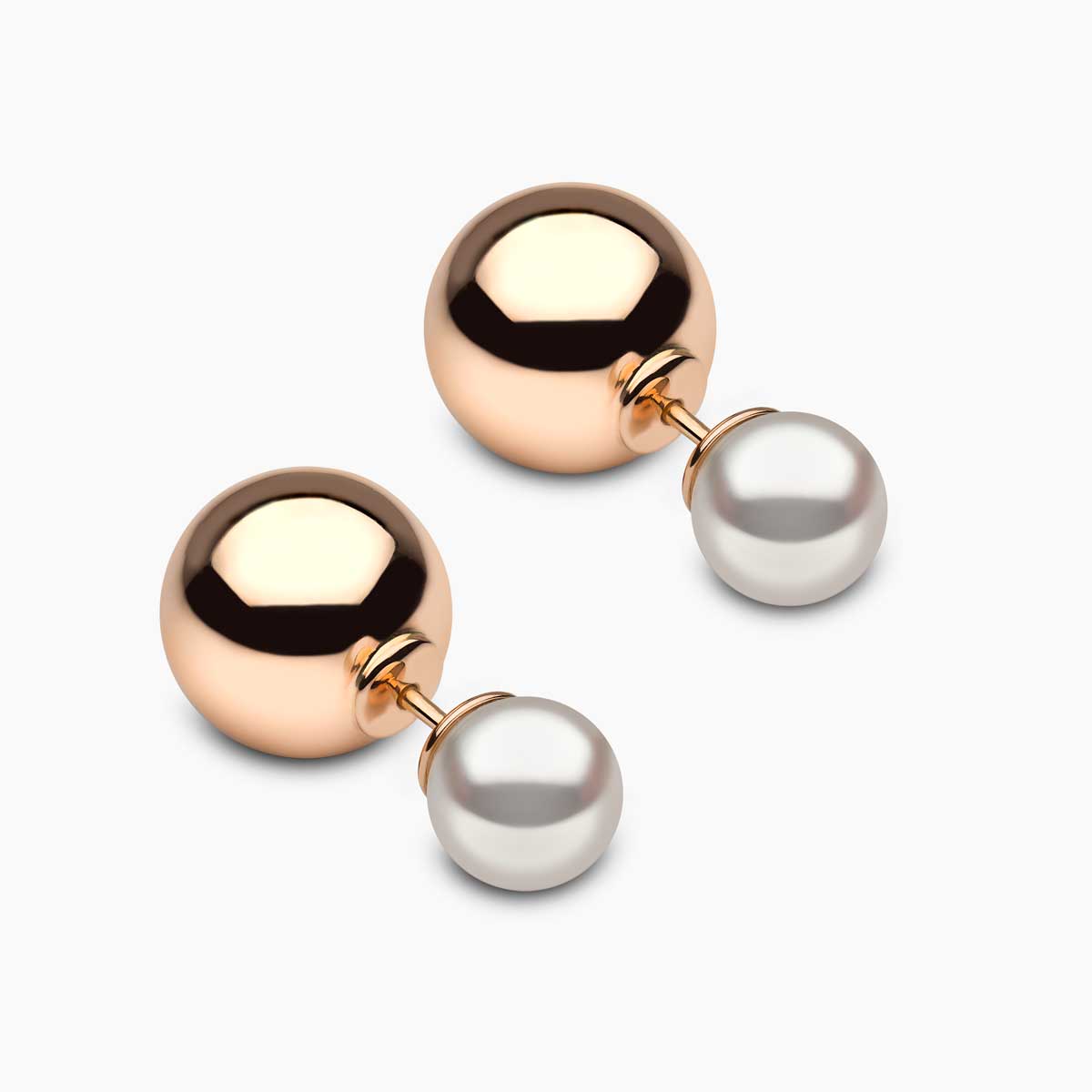 Rose Gold / White Japanese Akoya