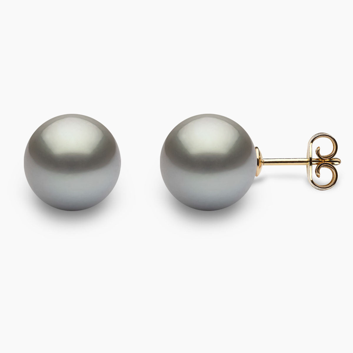 Yellow Gold / Grey Tahitian / 10mm