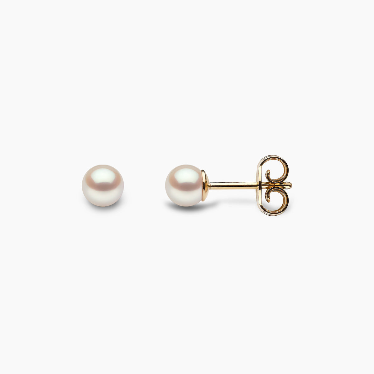 Yellow Gold / White Japanese Akoya / 4mm