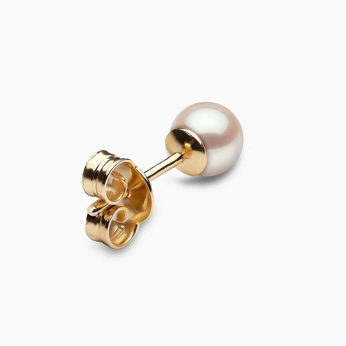 Yellow Gold / White Japanese Akoya / 4mm