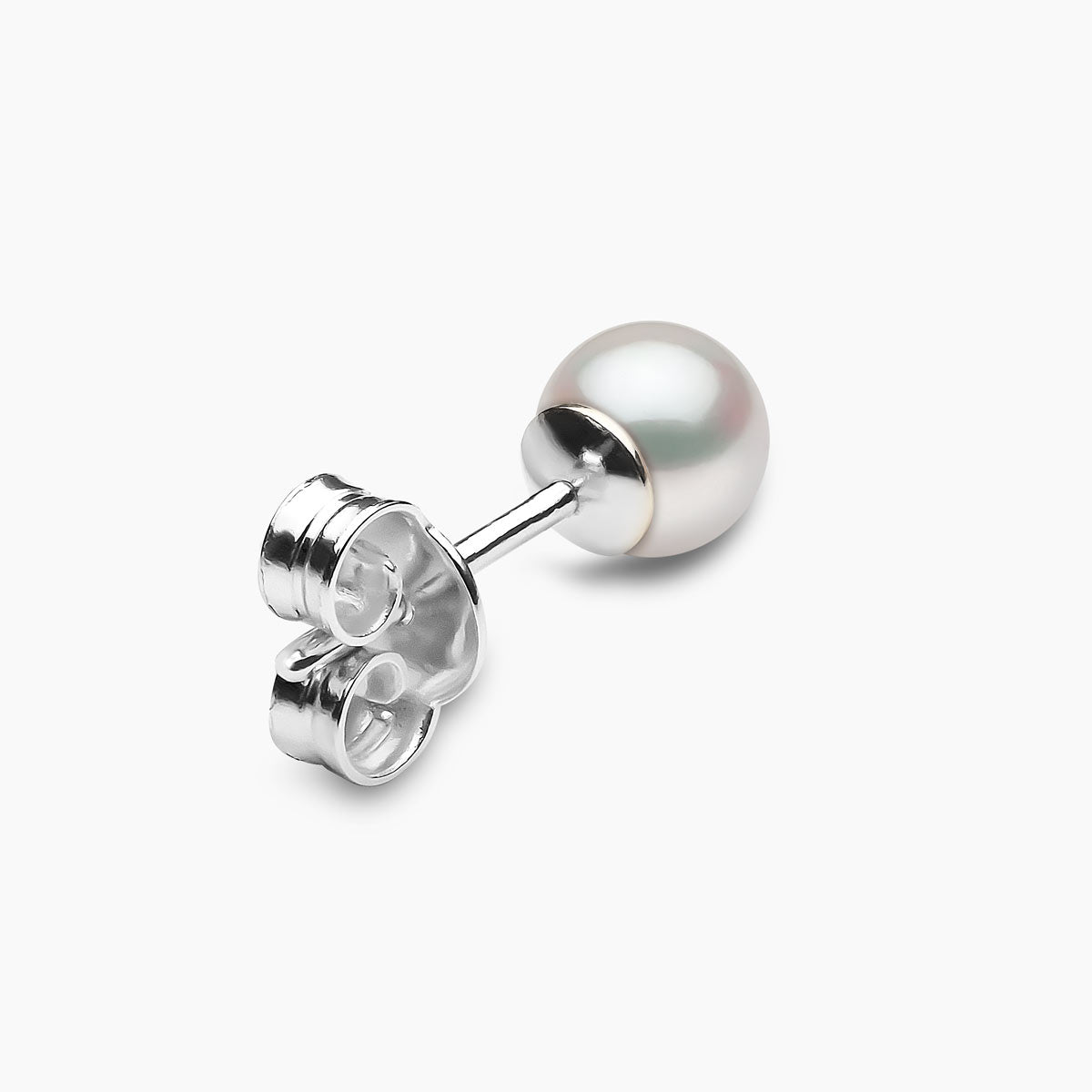White Gold / White Japanese Akoya / 4mm