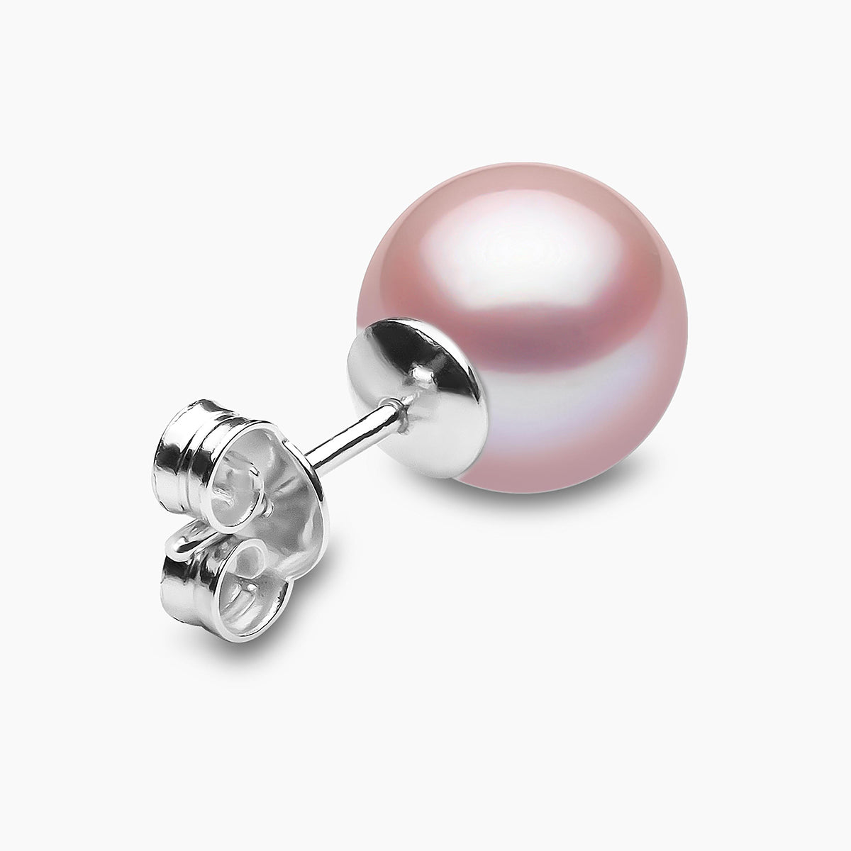 White Gold / Pink Freshwater / 10mm