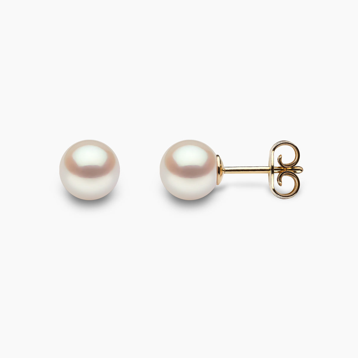 Yellow Gold / White Freshwater / 6mm