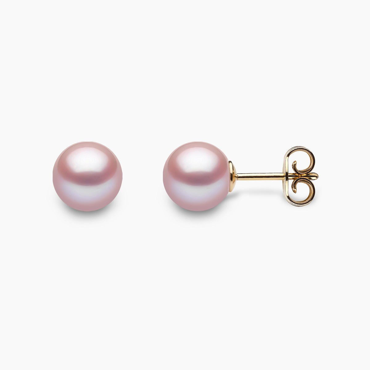 Yellow Gold / Pink Freshwater / 7mm