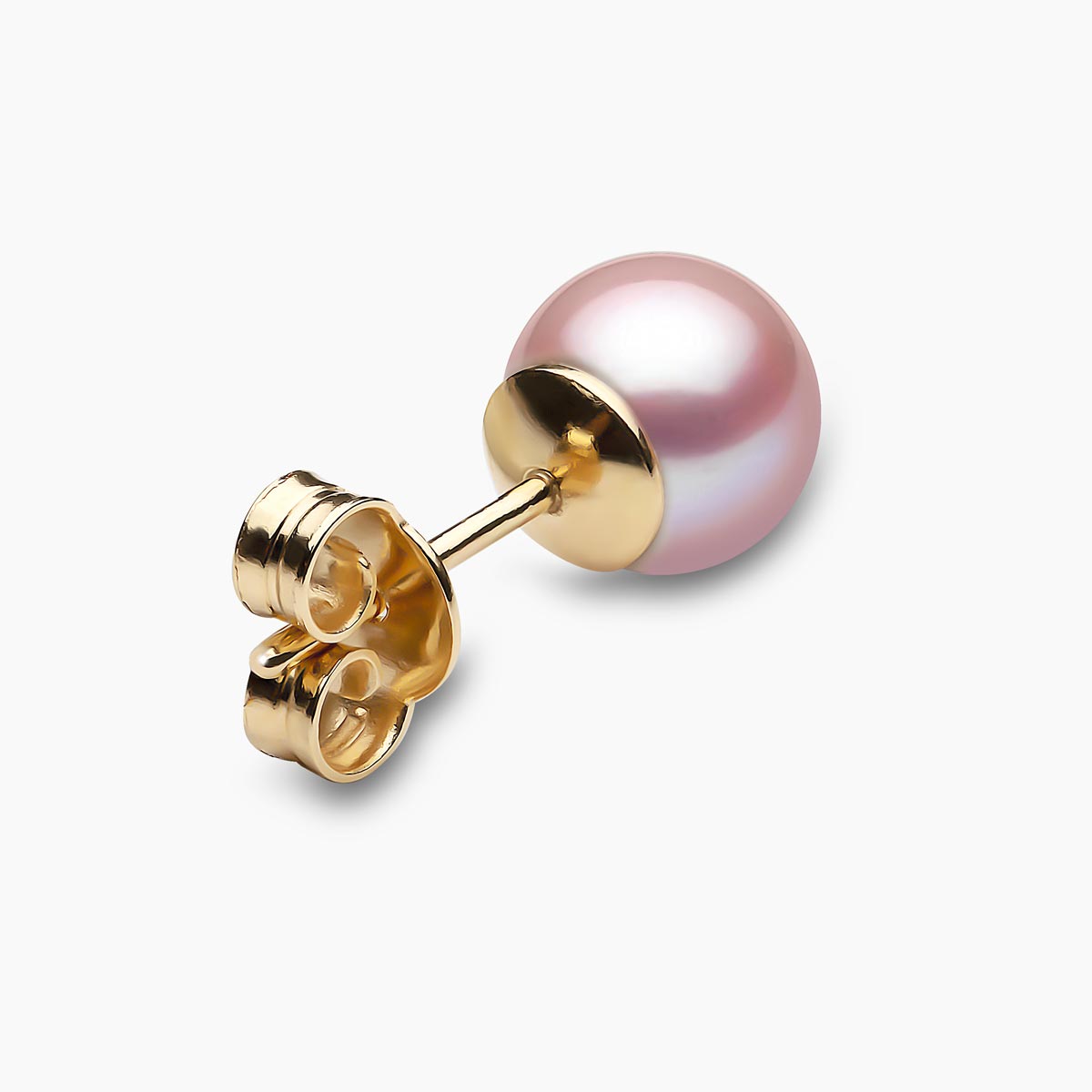 Yellow Gold / Pink Freshwater / 7mm