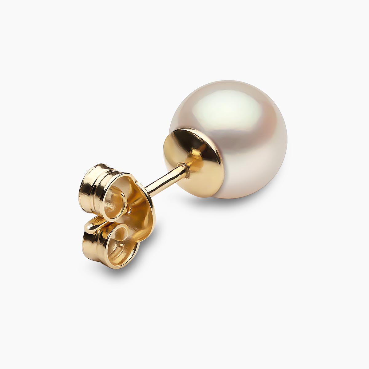 Yellow Gold / White Freshwater / 8mm