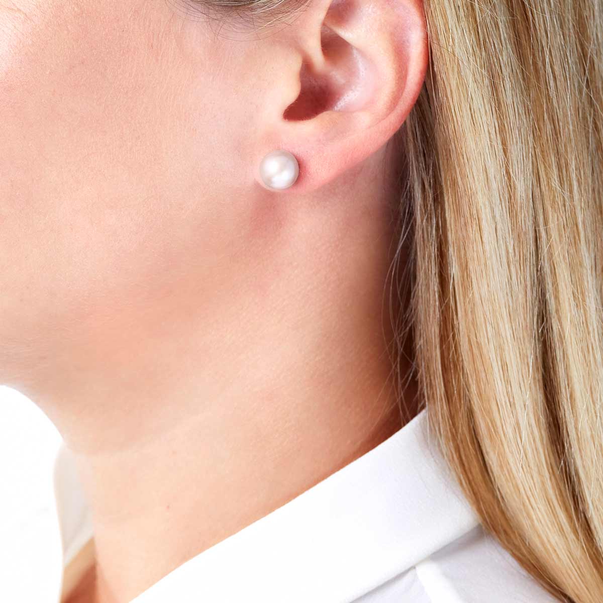 Yellow Gold / White Freshwater / 9mm