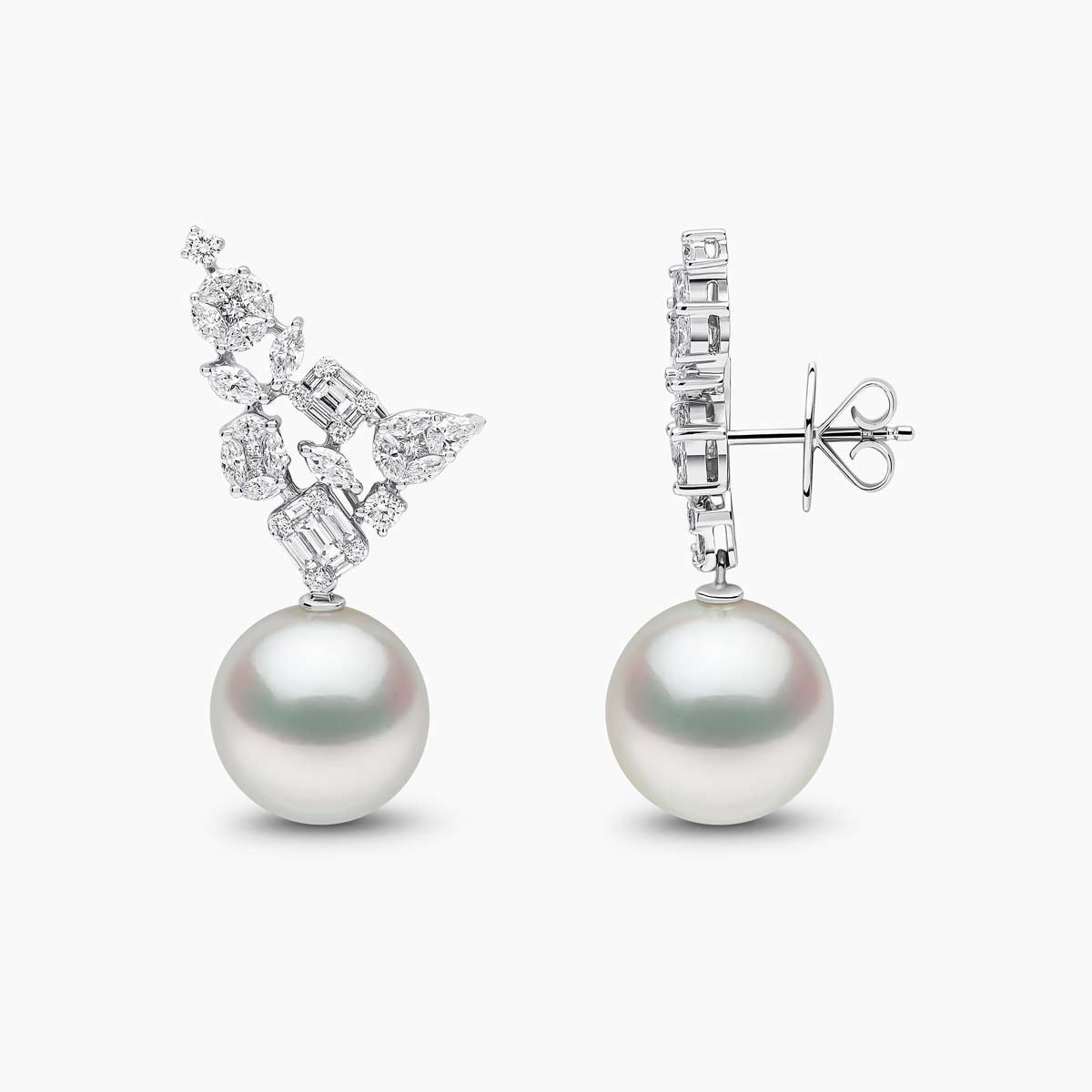 Glitz 18K Gold South Sea Pearl and Diamond Brilliance Earrings