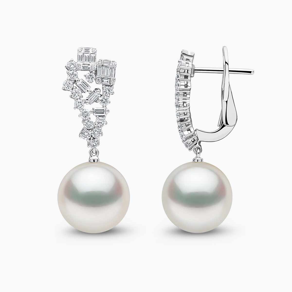 Glitz 18K Gold South Sea Pearl and Diamond Brilliance Earrings