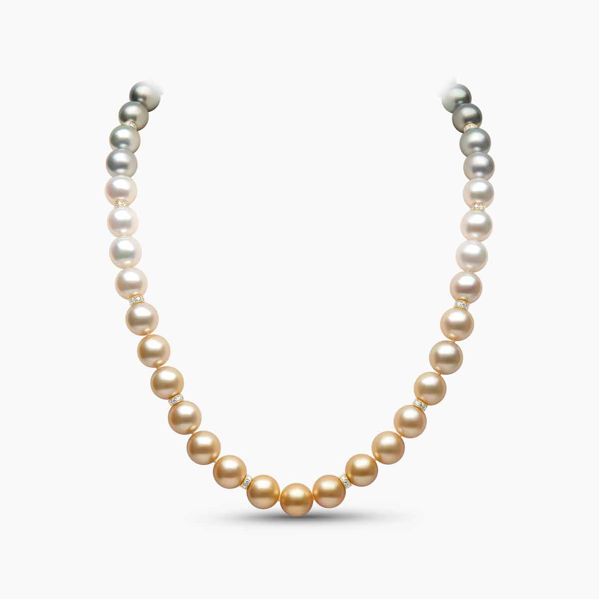 OmbrÃ© 18K Gold Mixed Pearl Necklace