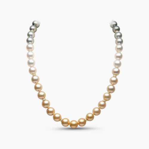 OmbrÃ© 18K Gold Mixed Pearl Necklace