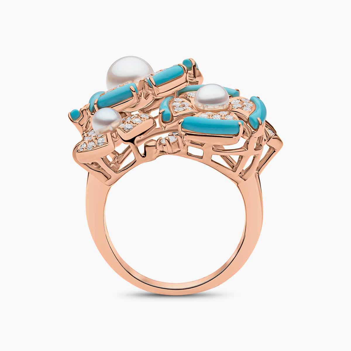 Rose Gold / White Freshwater