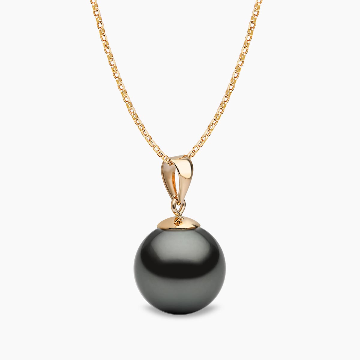 Yellow Gold / Black Tahitian / 9mm