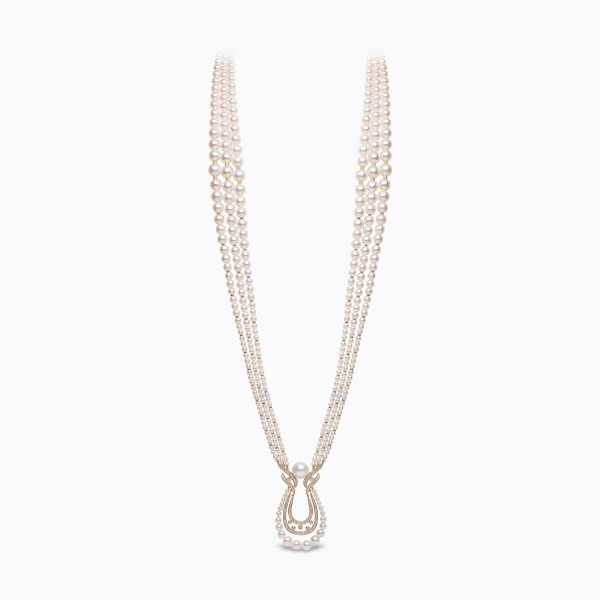 Yellow Gold / White Japanese Akoya