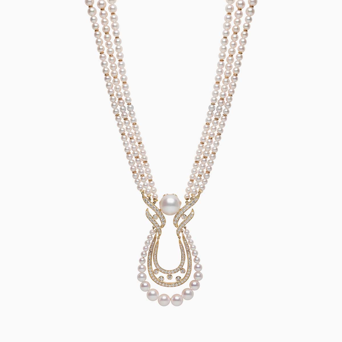 Yellow Gold / White Japanese Akoya