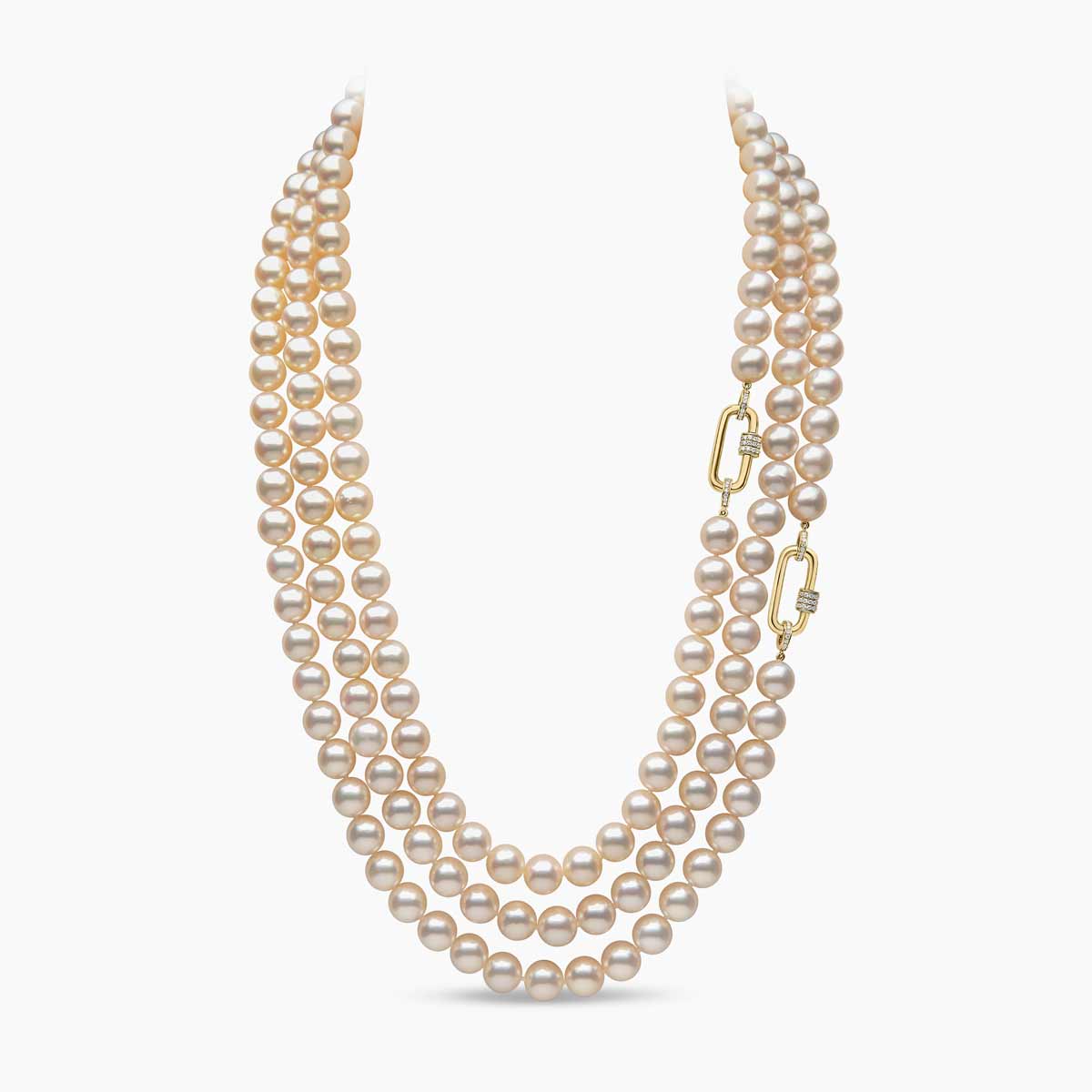 Yellow Gold / White Japanese Akoya