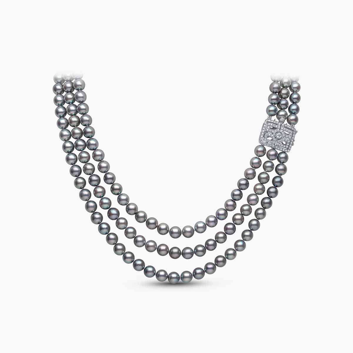 White Gold / Grey Japanese Akoya