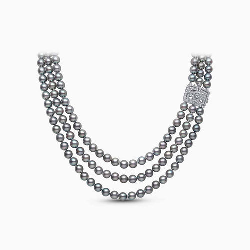 White Gold / Grey Japanese Akoya