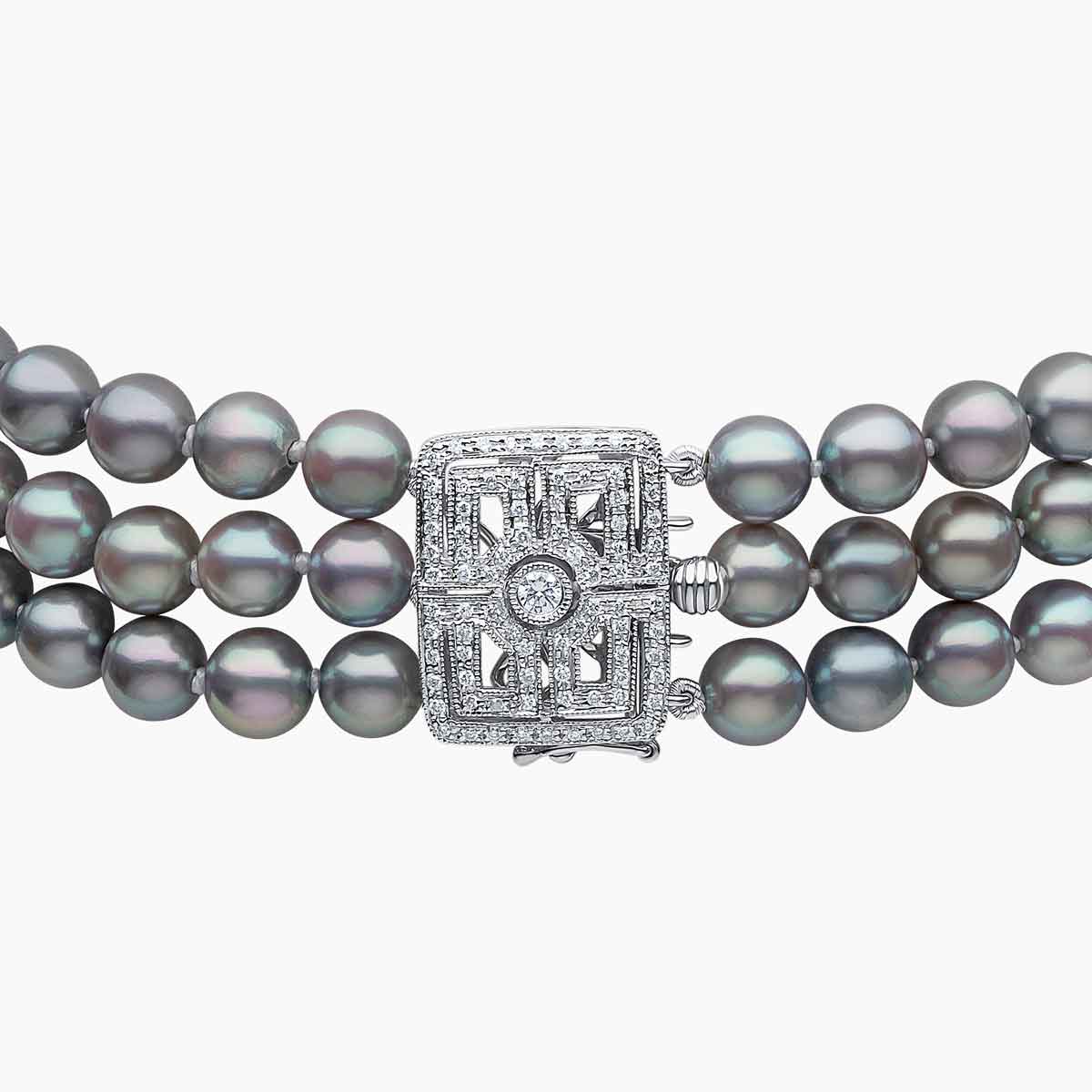 White Gold / Grey Japanese Akoya