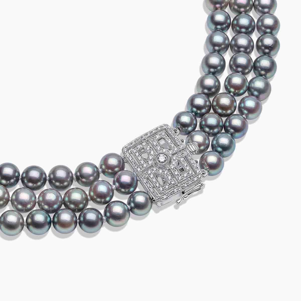 White Gold / Grey Japanese Akoya