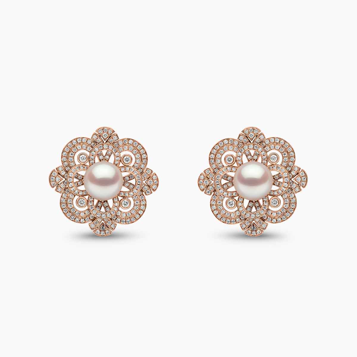 Rose Gold / White Japanese Akoya 