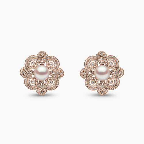 Rose Gold / White Japanese Akoya 