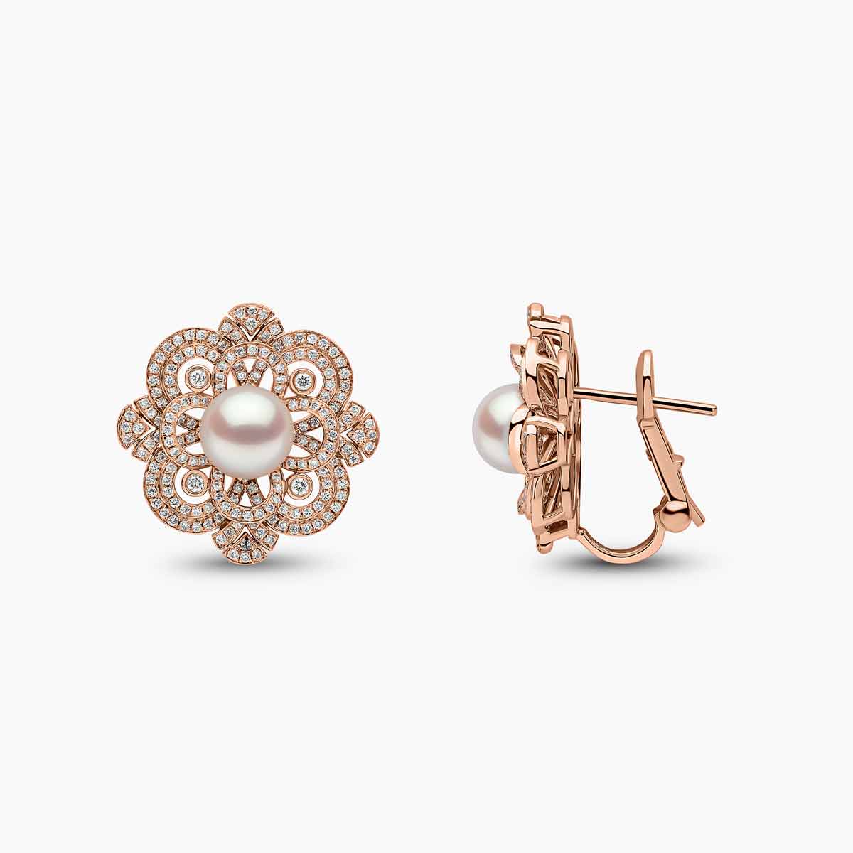 Rose Gold / White Japanese Akoya 