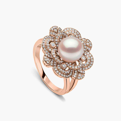 Rose Gold / White Japanese Akoya / N