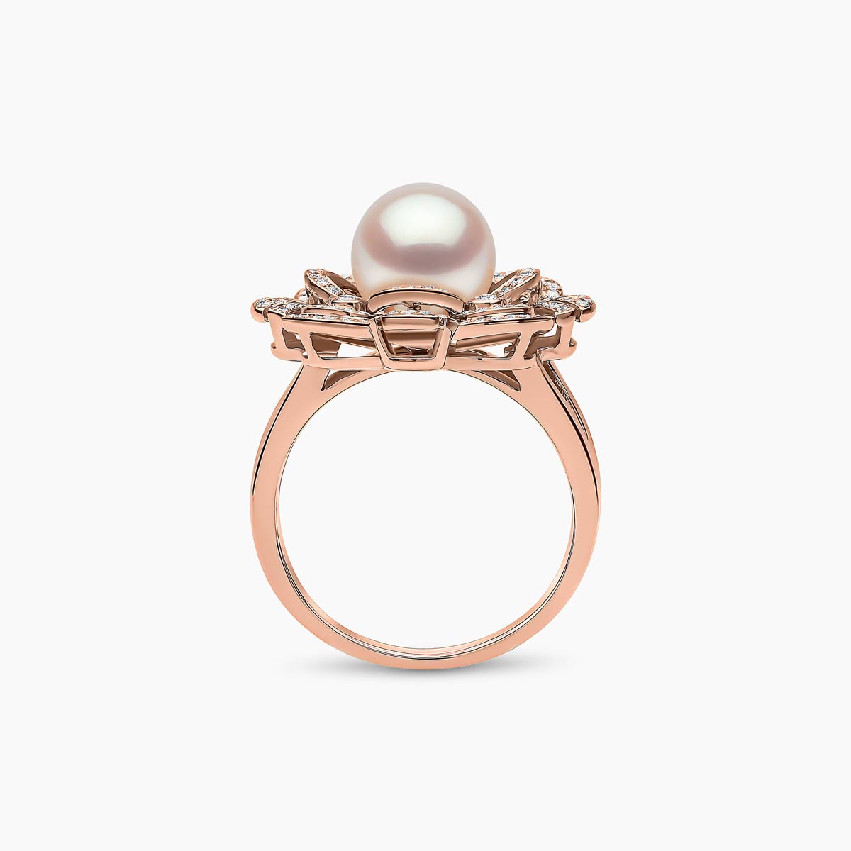 Rose Gold / White Japanese Akoya / N