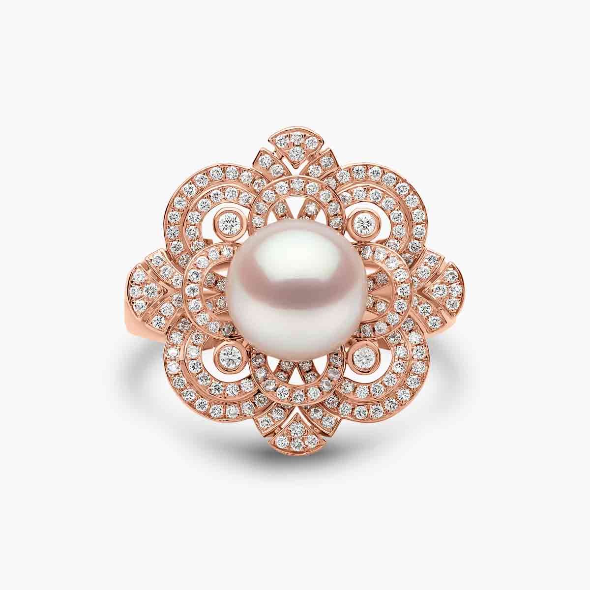 Rose Gold / White Japanese Akoya / N