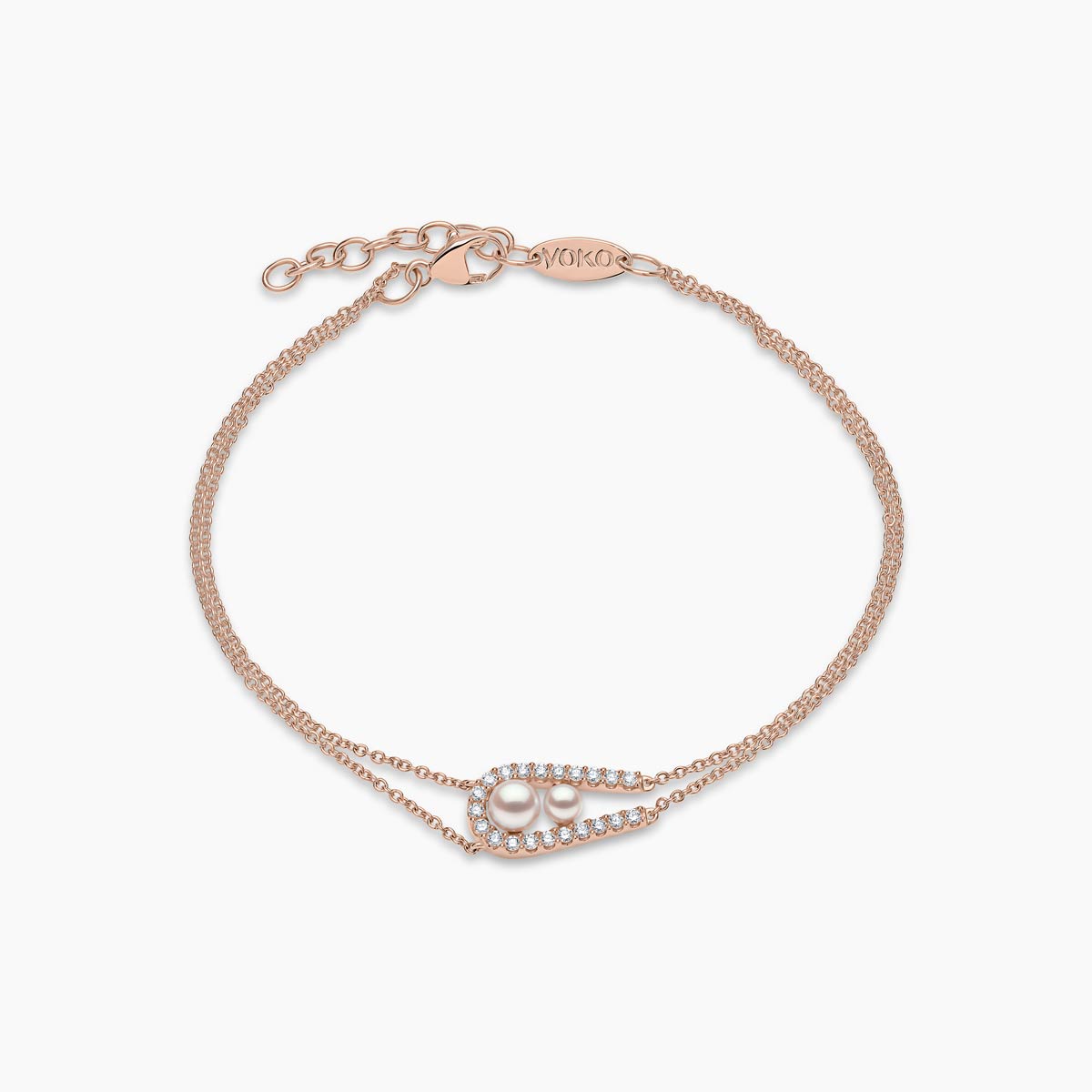 Rose Gold / White Japanese Akoya