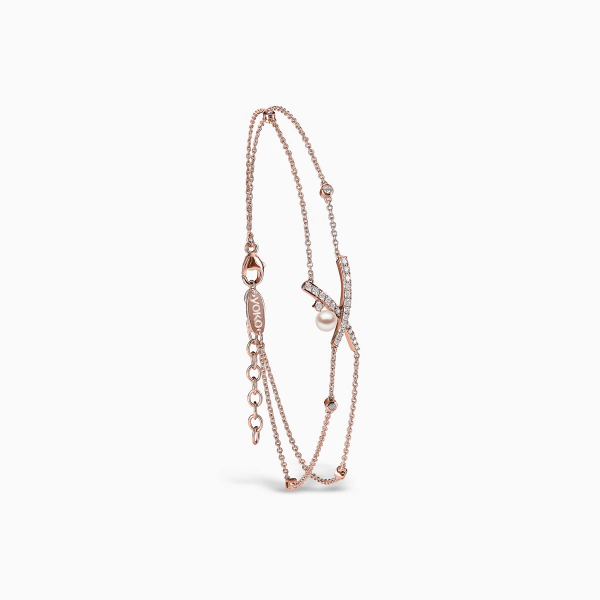 Rose Gold / White Japanese Akoya