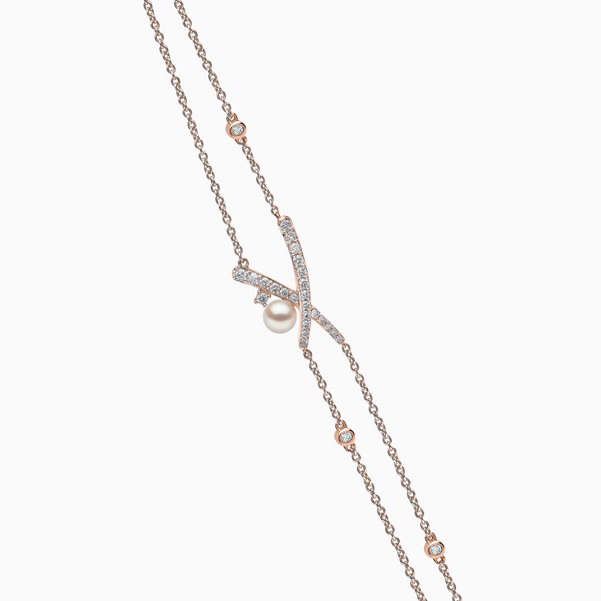 Rose Gold / White Japanese Akoya