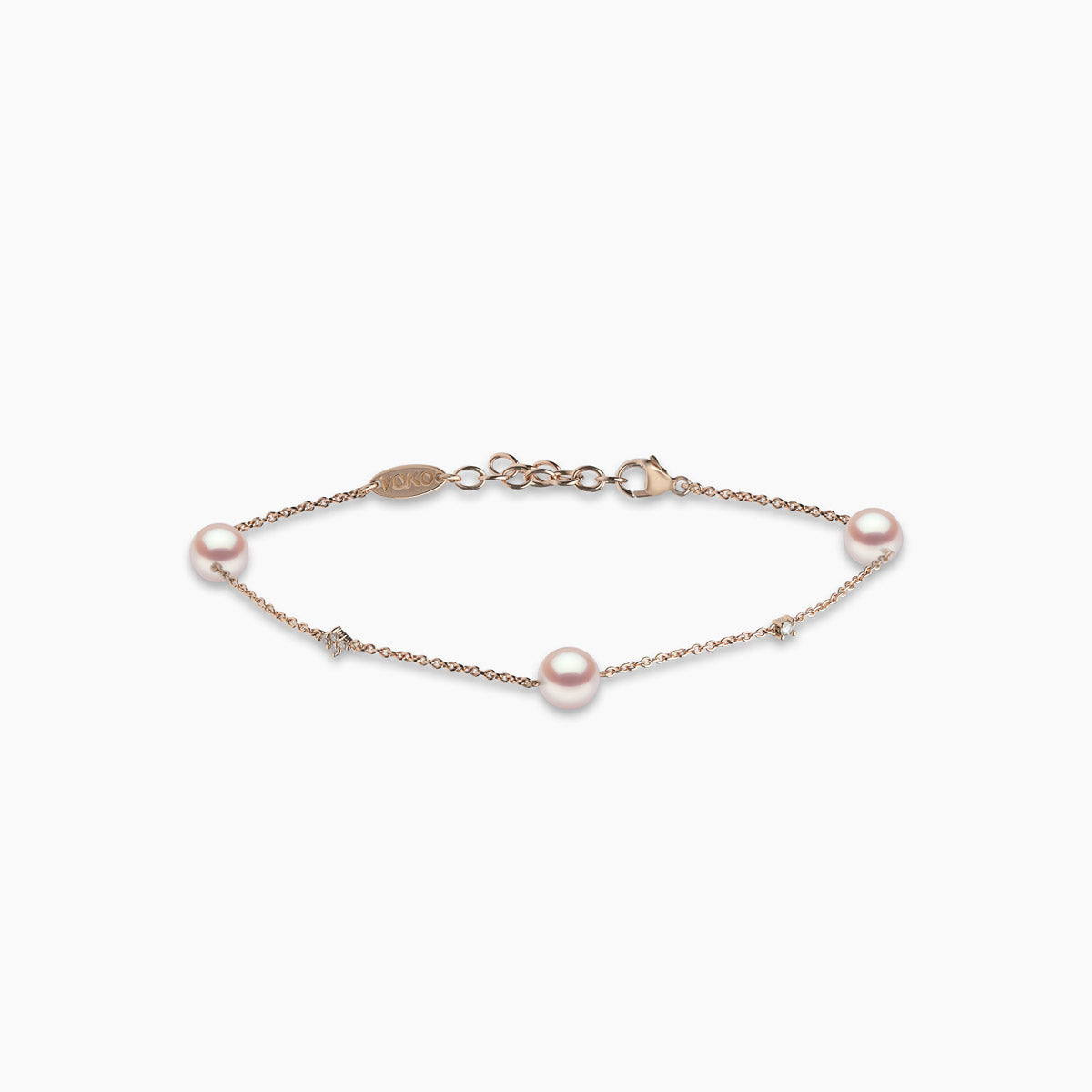 Rose Gold / White Japanese Akoya