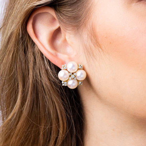 Yellow Gold / White Japanese Akoya