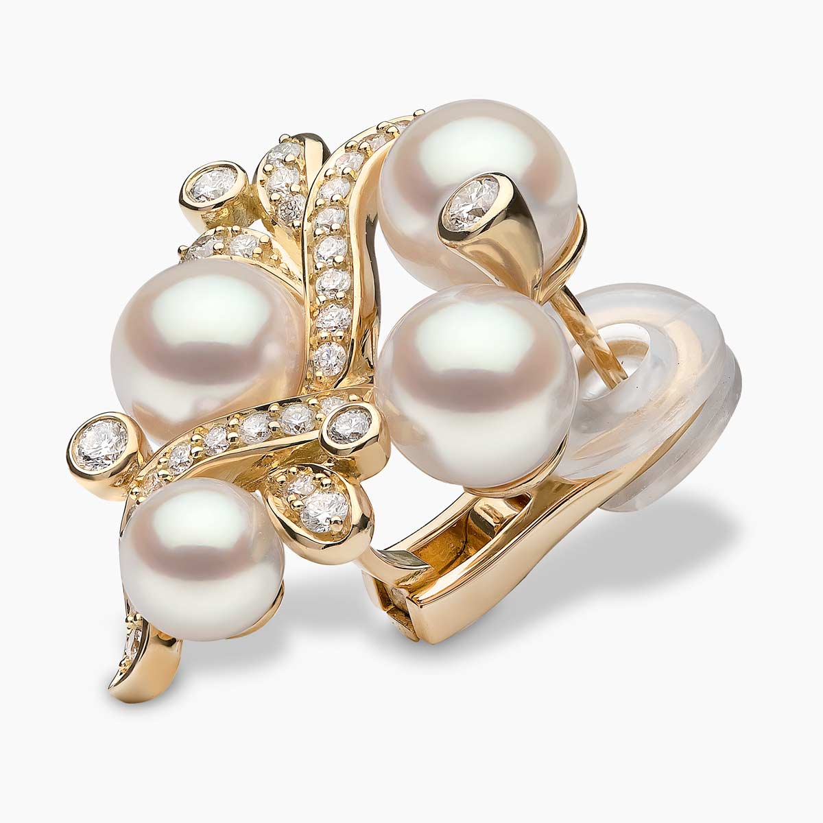 Yellow Gold / White Japanese Akoya