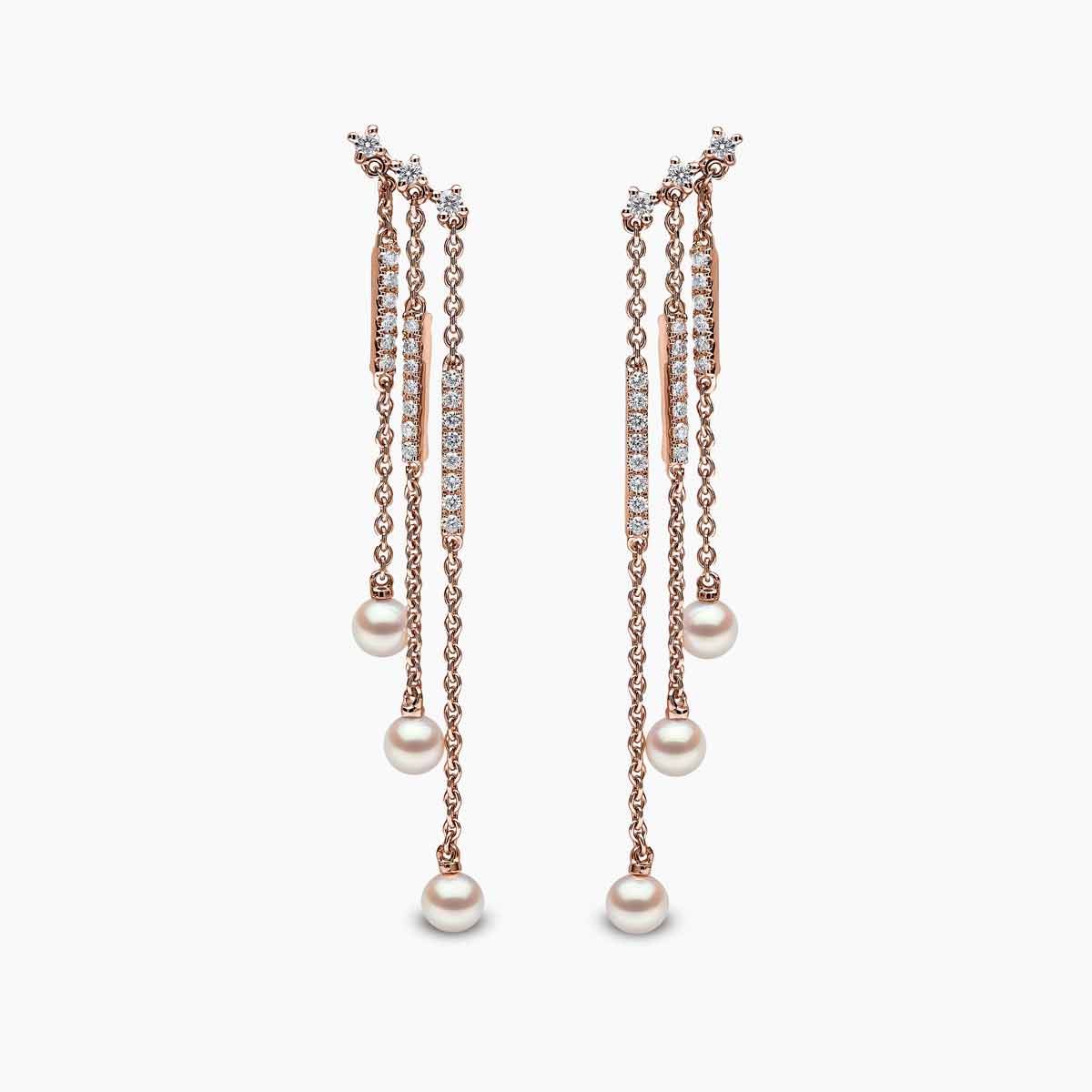 Rose Gold / White Japanese Akoya