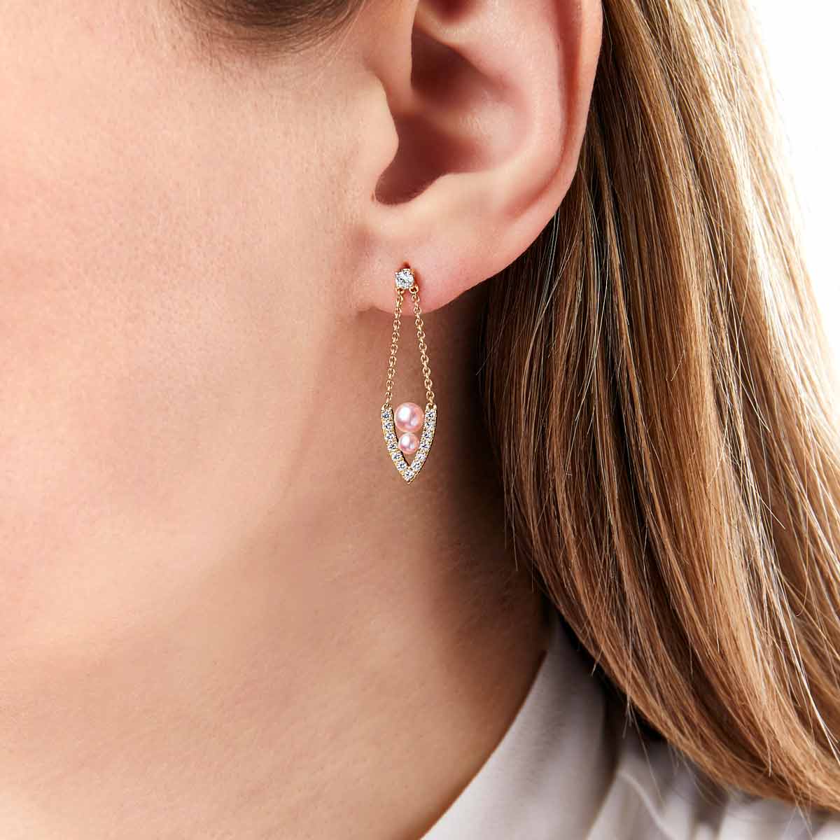 Yellow Gold / Pink Freshwater