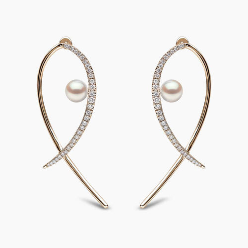 Yellow Gold / White Japanese Akoya