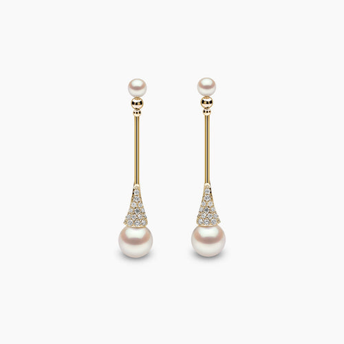 Yellow Gold / White Japanese Akoya