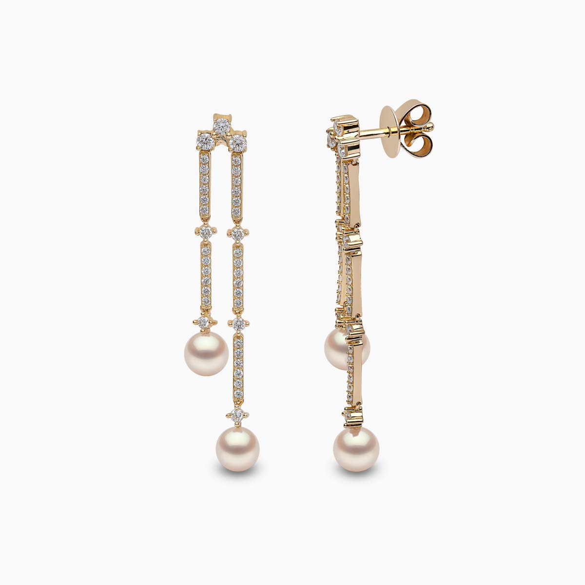 Yellow Gold / White Japanese Akoya