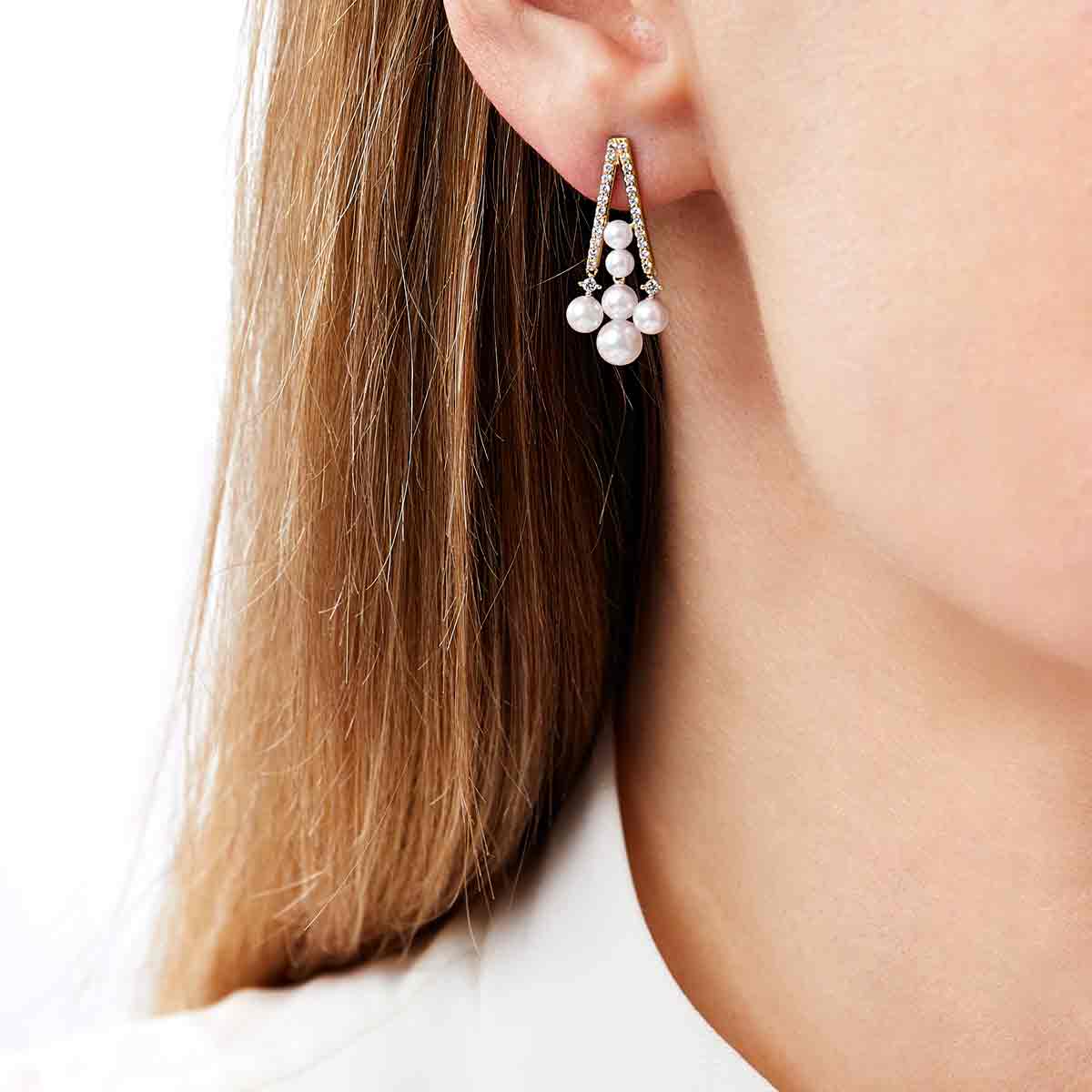 Yellow Gold / White Japanese Akoya