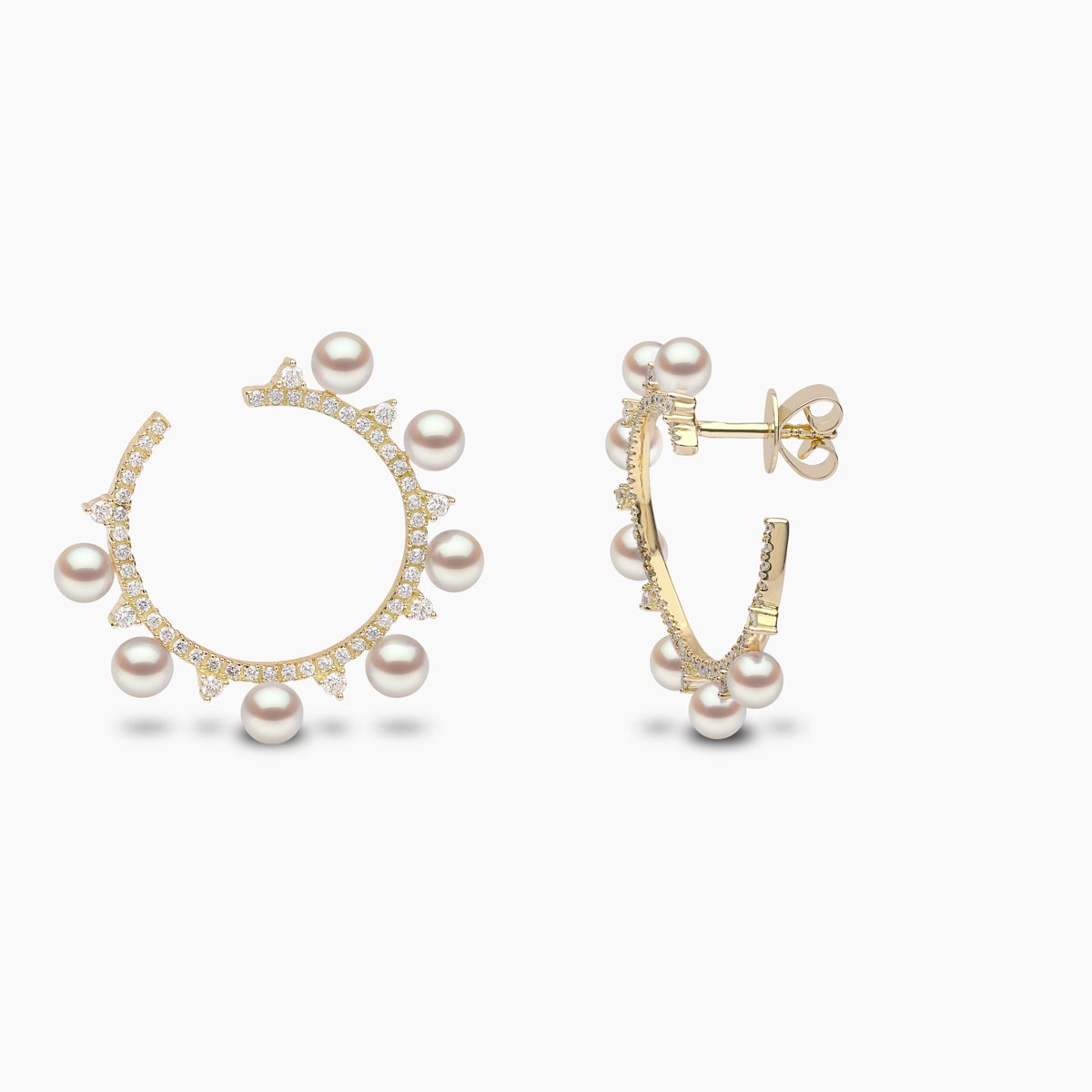 Yellow Gold / White Japanese Akoya