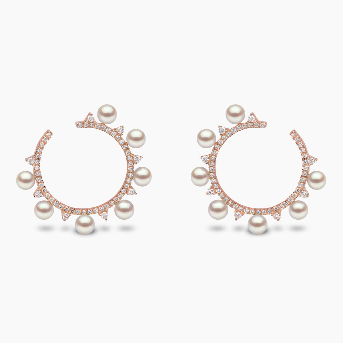 Rose Gold / White Japanese Akoya