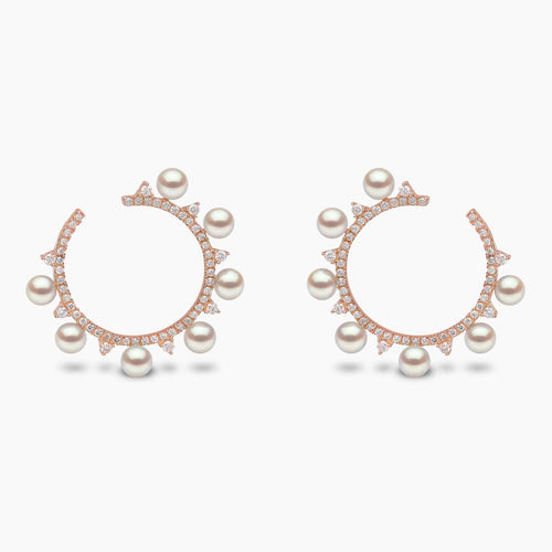 Rose Gold / White Japanese Akoya